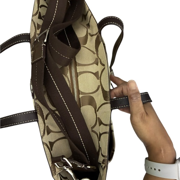 Coach Lurex Signature C X-Large Diaper Tote - Picture 7 of 14